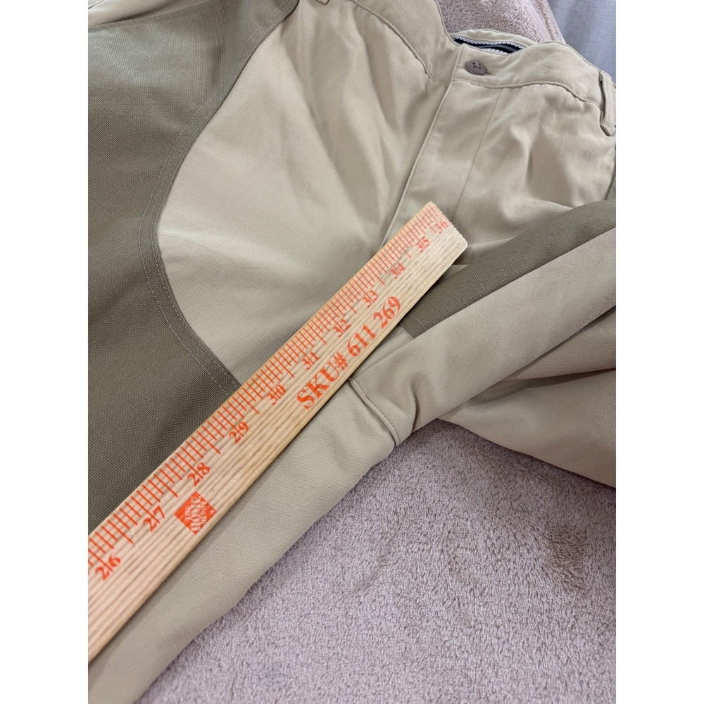 Vintage L.L.Bean Upland Canvas pant size M Khaki Olive Color Block Outdoors EUC - Picture 6 of 9